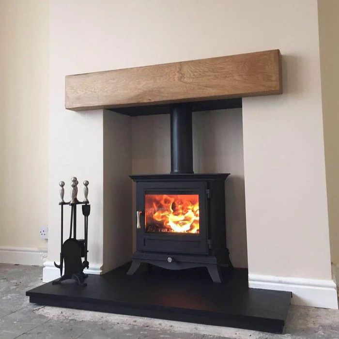 Slate Hearth on Risers